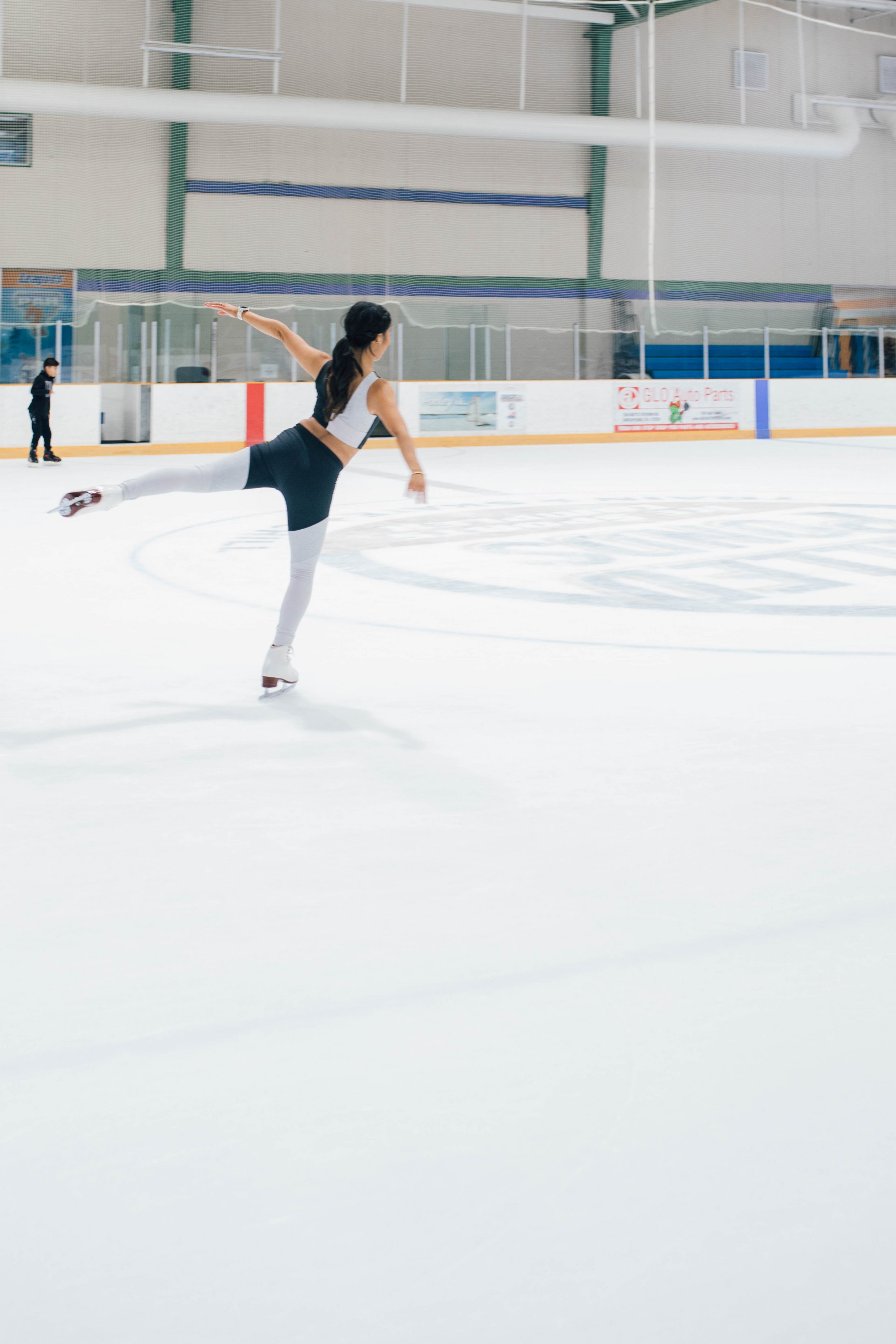 Hoang-Kim goes figure skating in Outdoor Voices Venus Crop Top and Spring Leggings