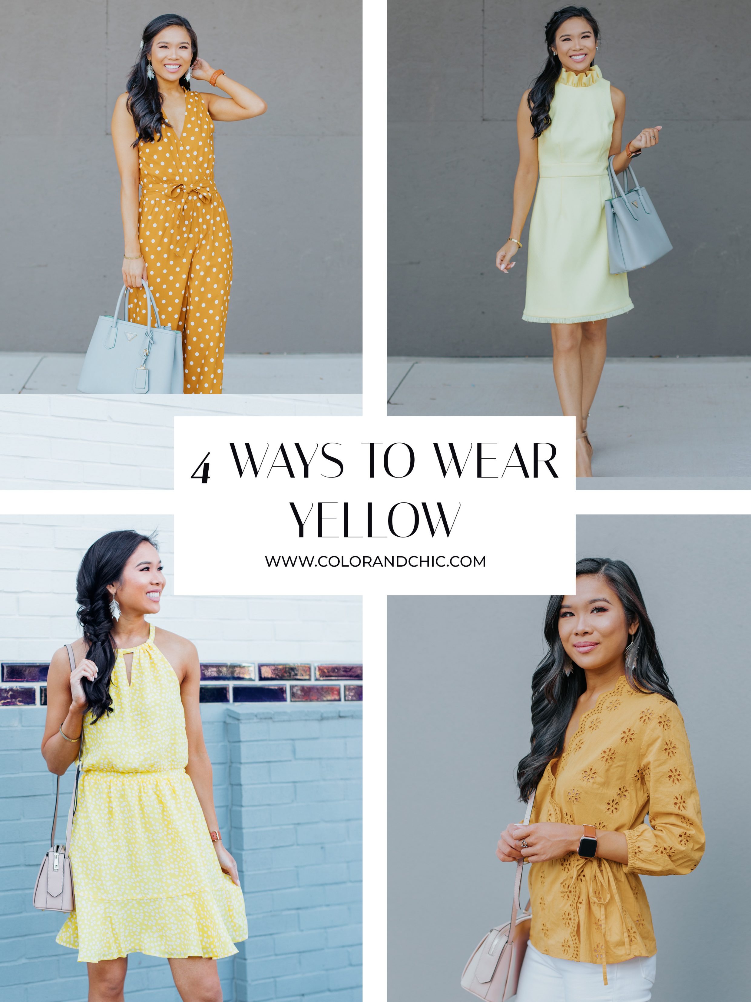 4 Ways to Wear Yellow on Color & Chic Blog