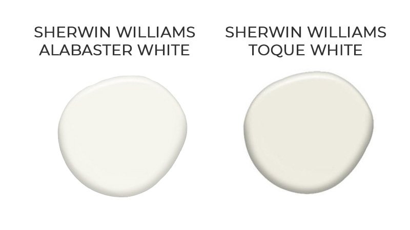 Sherwin Williams alabaster white and toque white for exterior paint colors